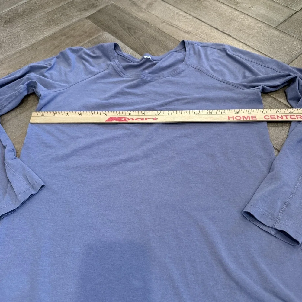 Lululemon Shirt Womens Medium Purple Long Sleeve Crew Neck Raglan Cotton Basic